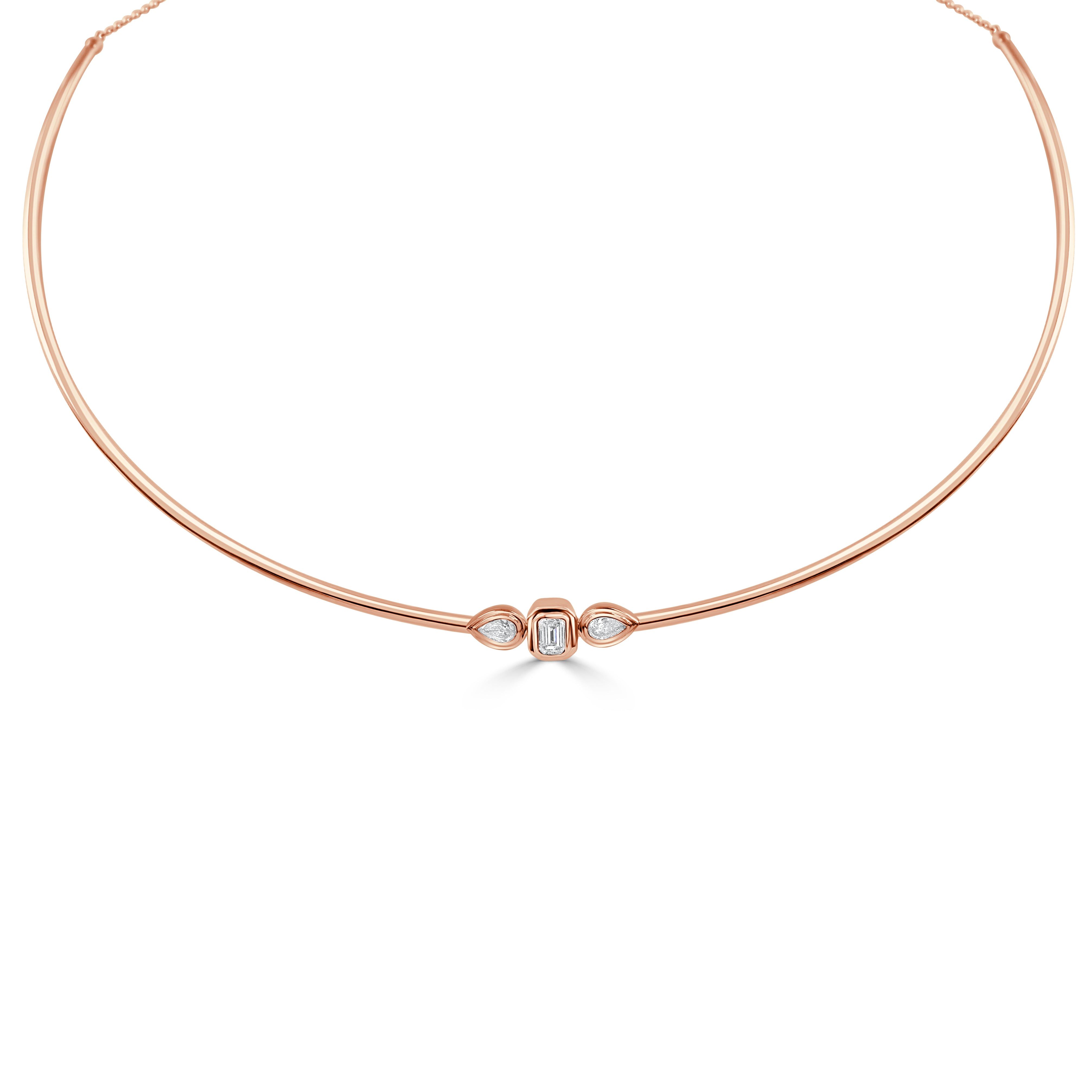 14K Gold Mixed Fancy Shape Diamond Necklace - 0.57 CT