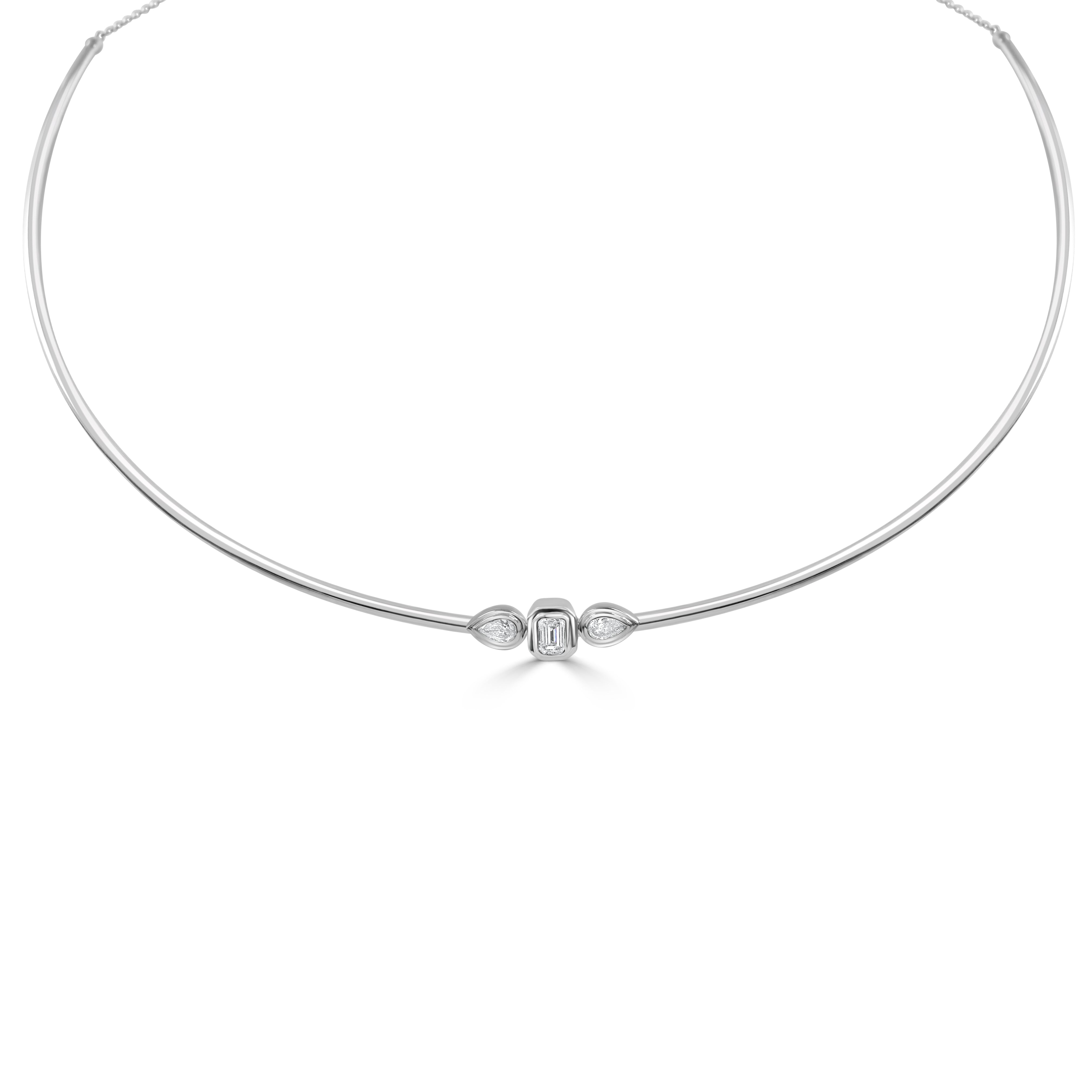 14K Gold Mixed Fancy Shape Diamond Necklace - 0.57 CT