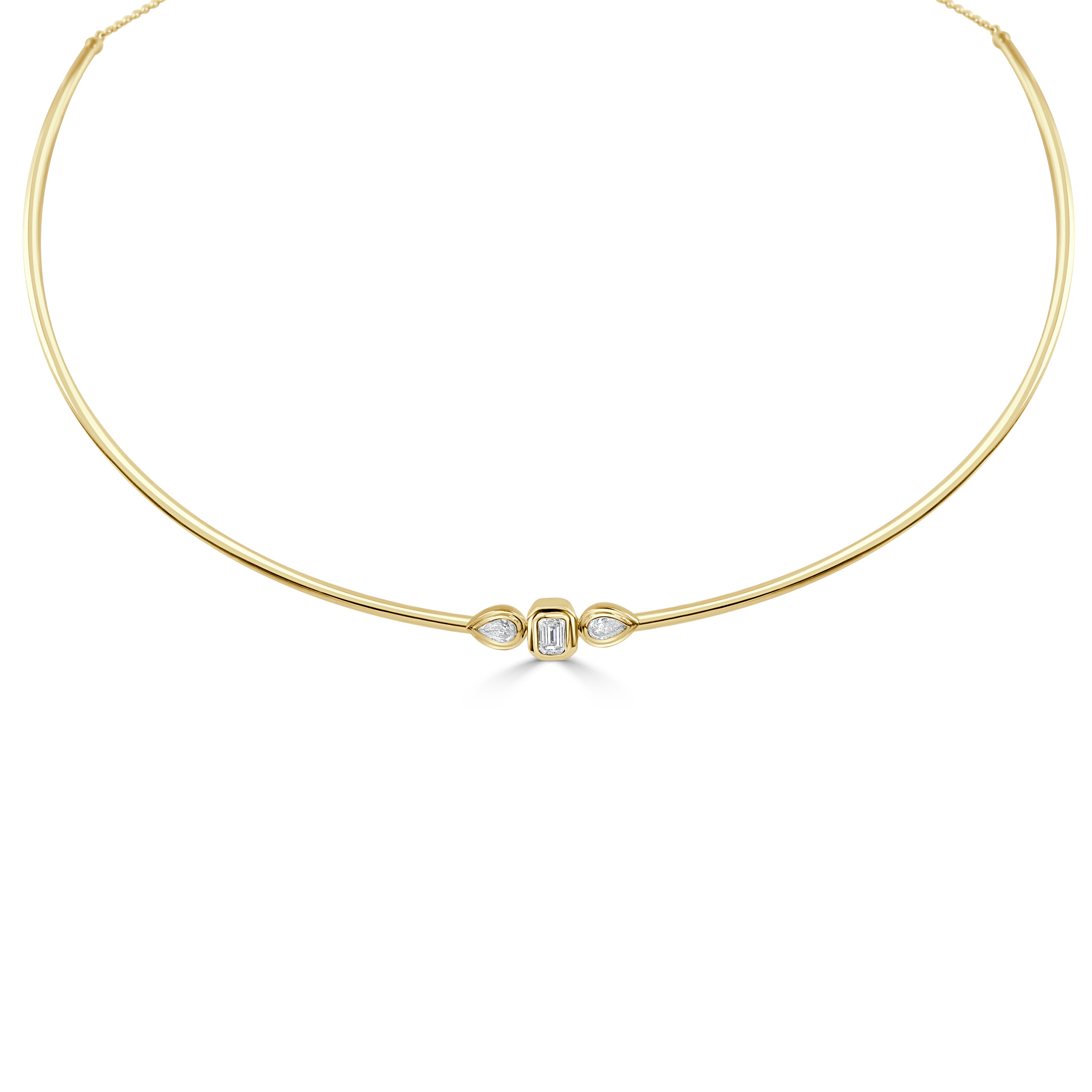 14K Gold Mixed Fancy Shape Diamond Necklace - 0.57 CT