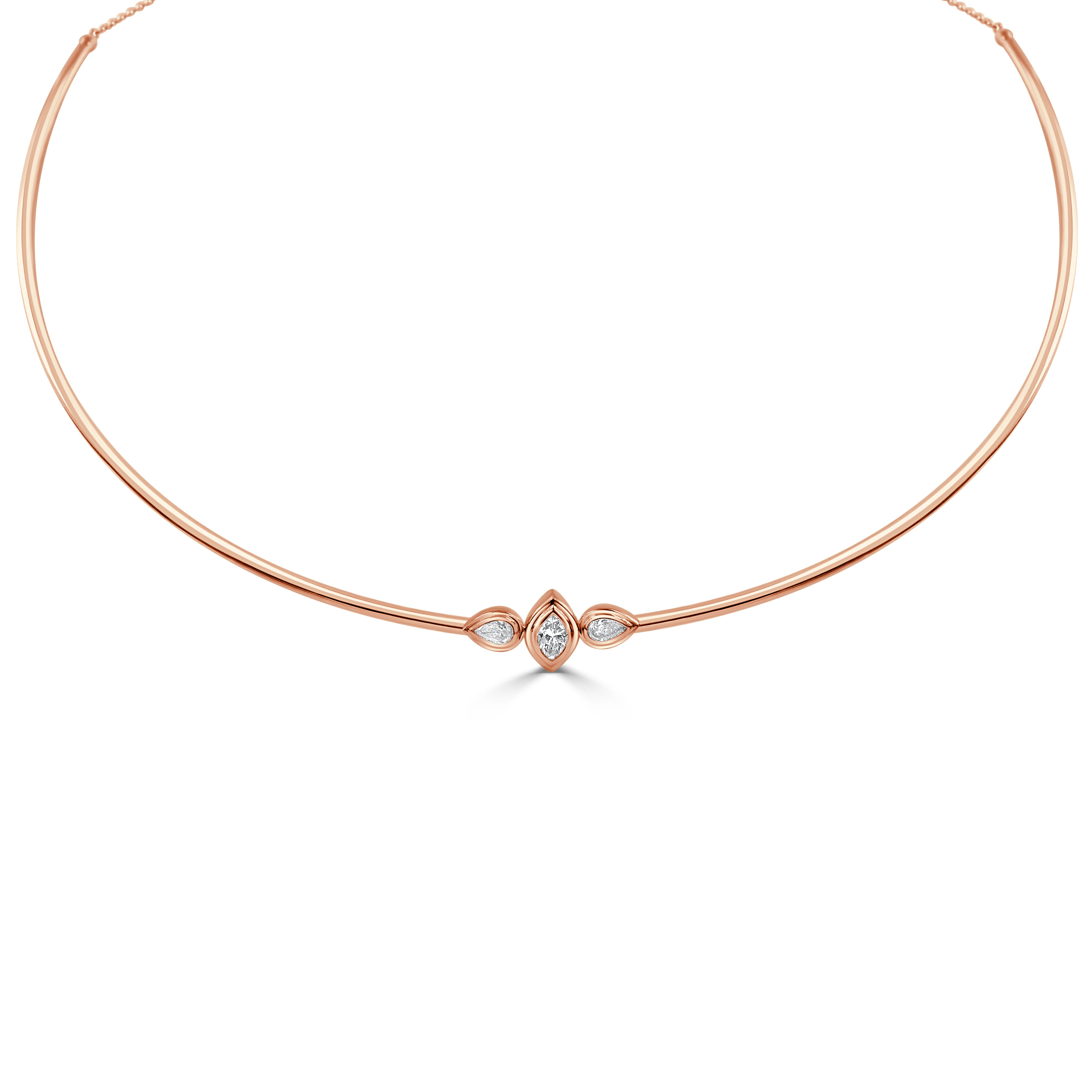 14K Gold Mixed Fancy Shape Diamond Necklace - 0.54 CT