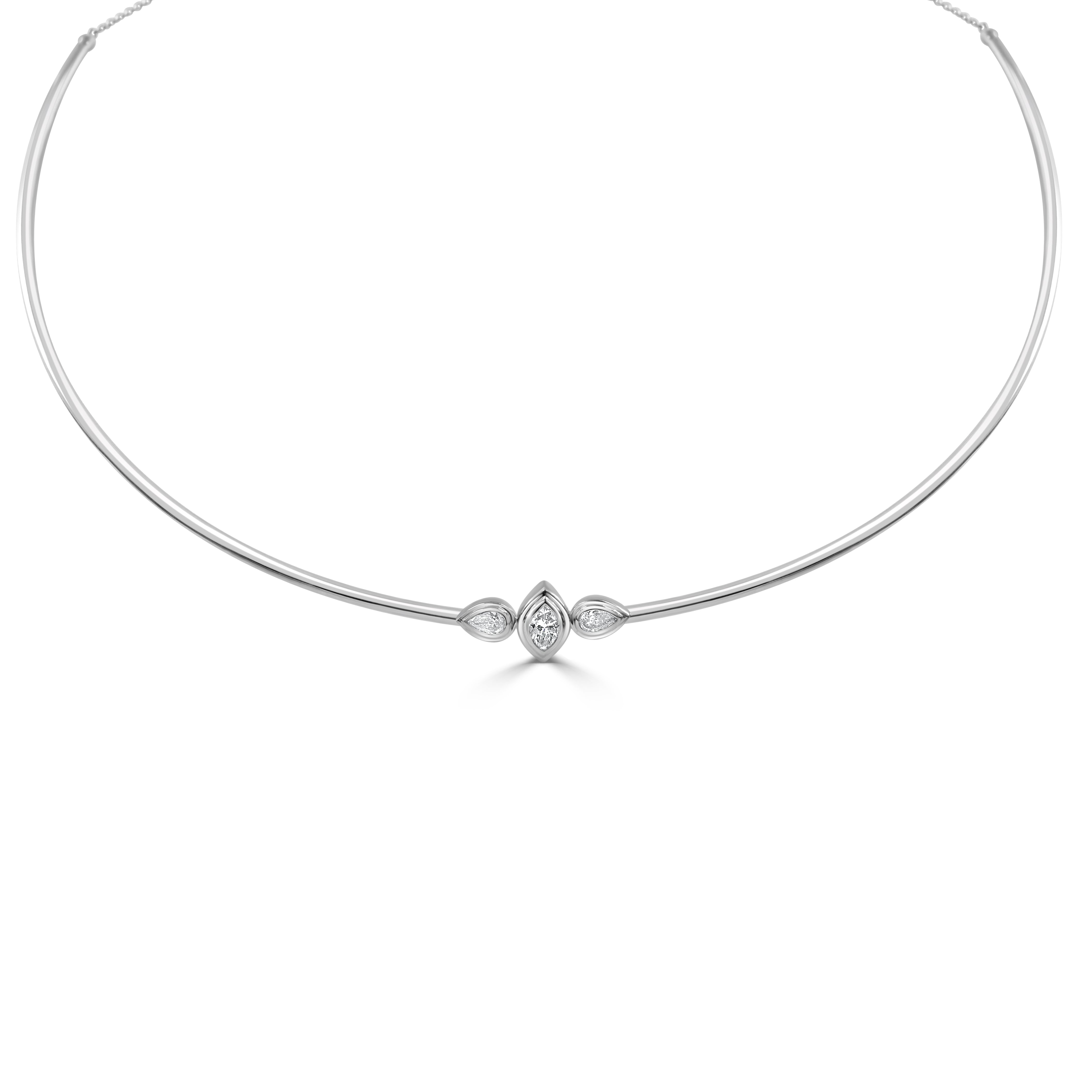 14K Gold Mixed Fancy Shape Diamond Necklace - 0.54 CT