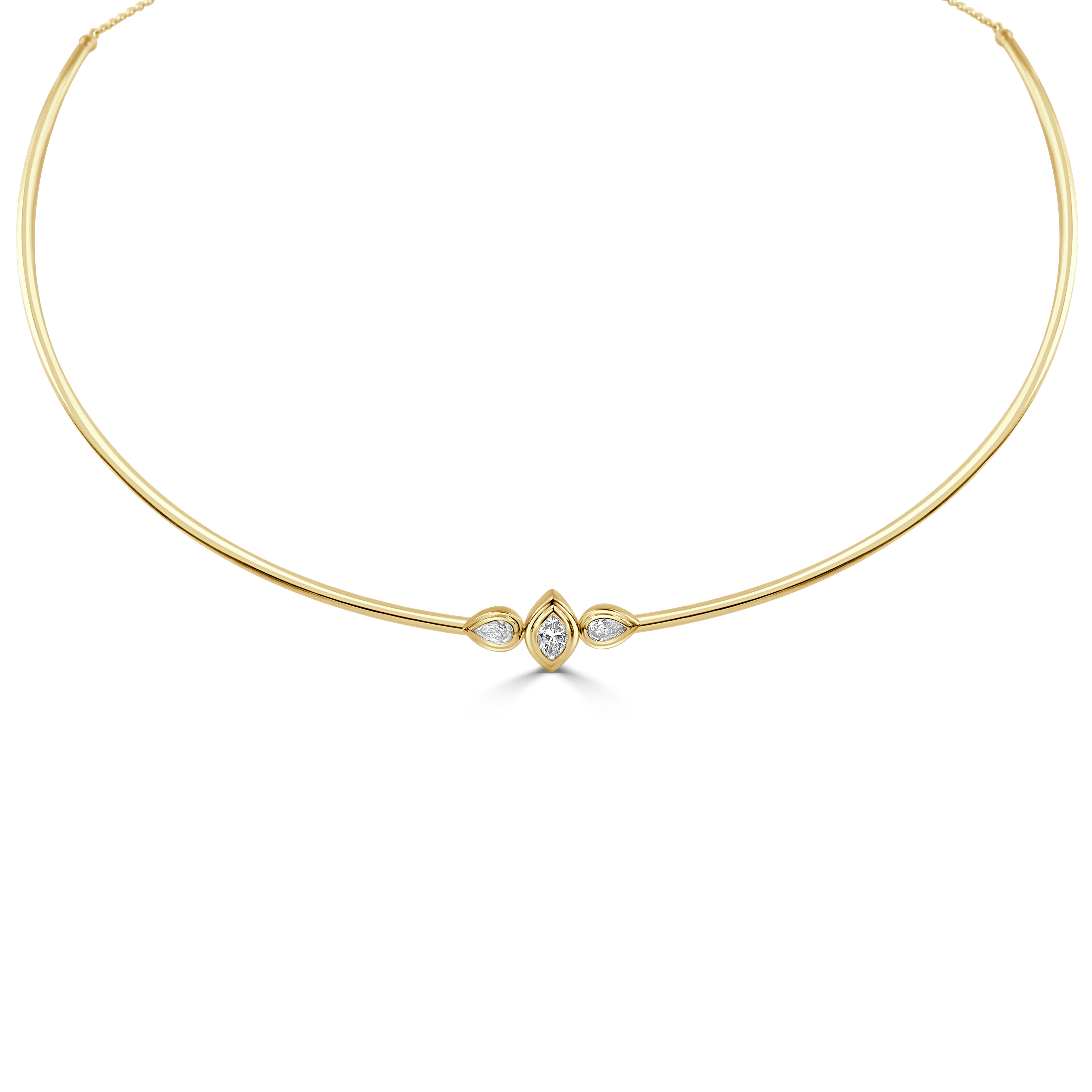 14K Gold Mixed Fancy Shape Diamond Necklace - 0.54 CT