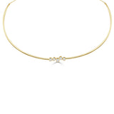 14K Gold Emerald Cut Diamond Necklace -0.54 CT