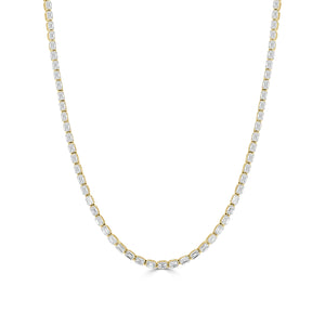 14K Gold & Emerald-Cut Diamond Tennis Necklace