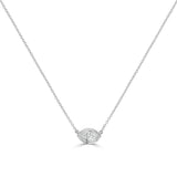 14K Gold Diamond Marquise Necklace - 0.18 CT