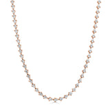18K Gold & Pear Shape Shape Diamond Necklace - 6.21ct