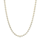 18K Gold & Pear Shape Shape Diamond Necklace - 6.21ct