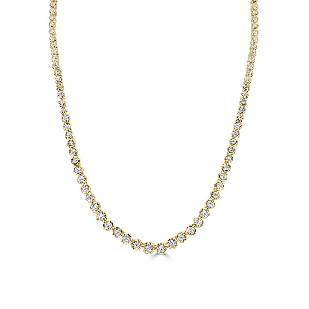 14K Gold Diamond Tennis Necklace