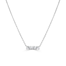 Load image into Gallery viewer, 14K Gold &amp; Baguette Diamond Bar Necklace