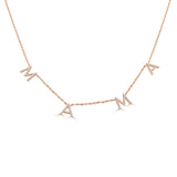 14K Gold MAMA Necklace - 0.16 CT