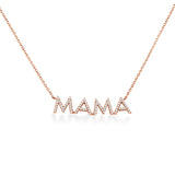 14K Diamond MAMA Necklace - 0.16 CT