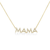 14K Diamond MAMA Necklace - 0.16 CT