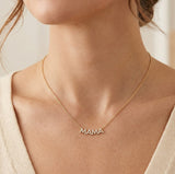 14K Diamond MAMA Necklace - 0.16 CT