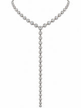 14K Gold Diamond Lariet Necklace in a Miracle Setting- 0.95 CT