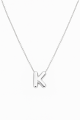 14K Gold Bubble Inital Necklace