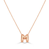14K Gold Bubble Inital Necklaces