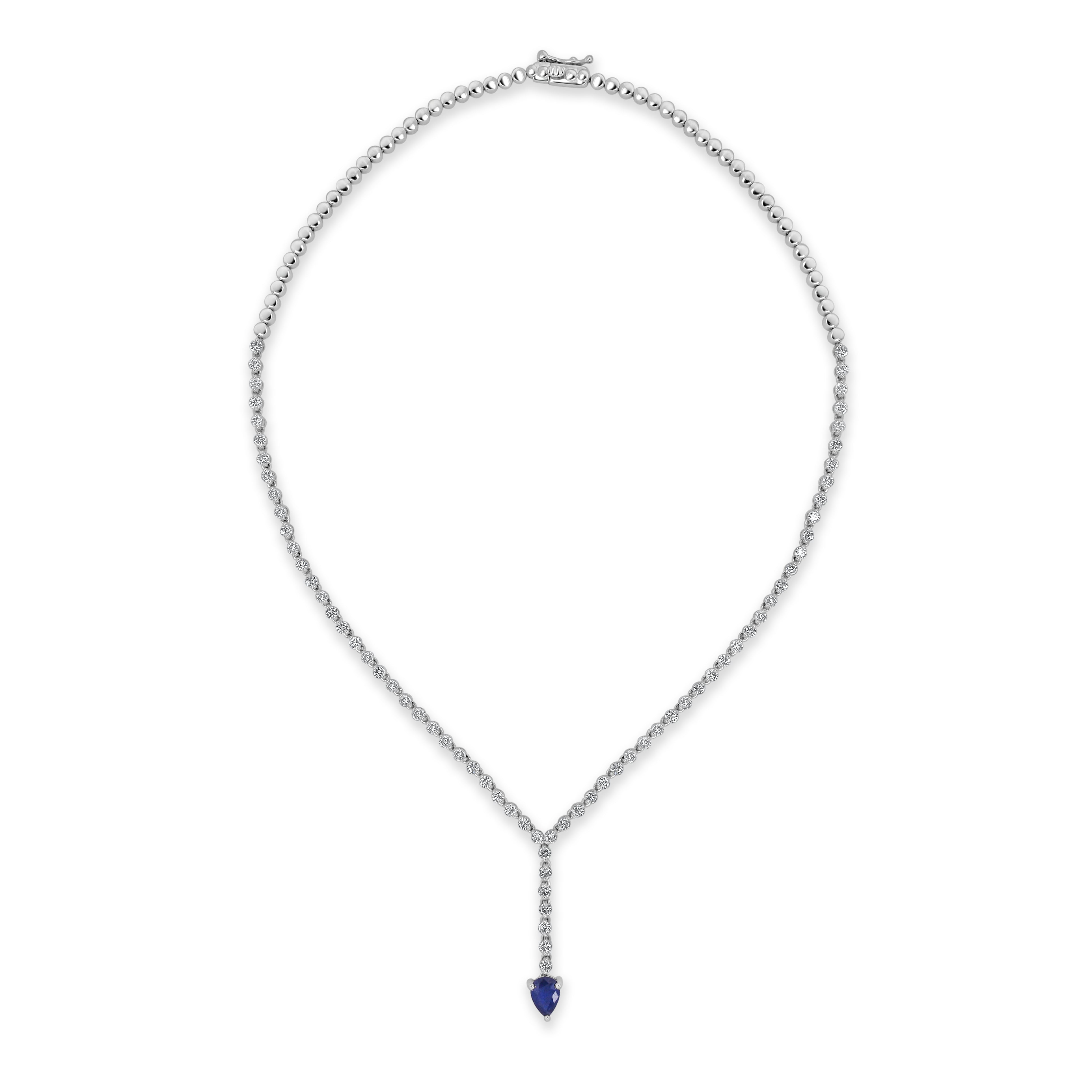 14k Gold Diamond & Gemstone Drop Necklace