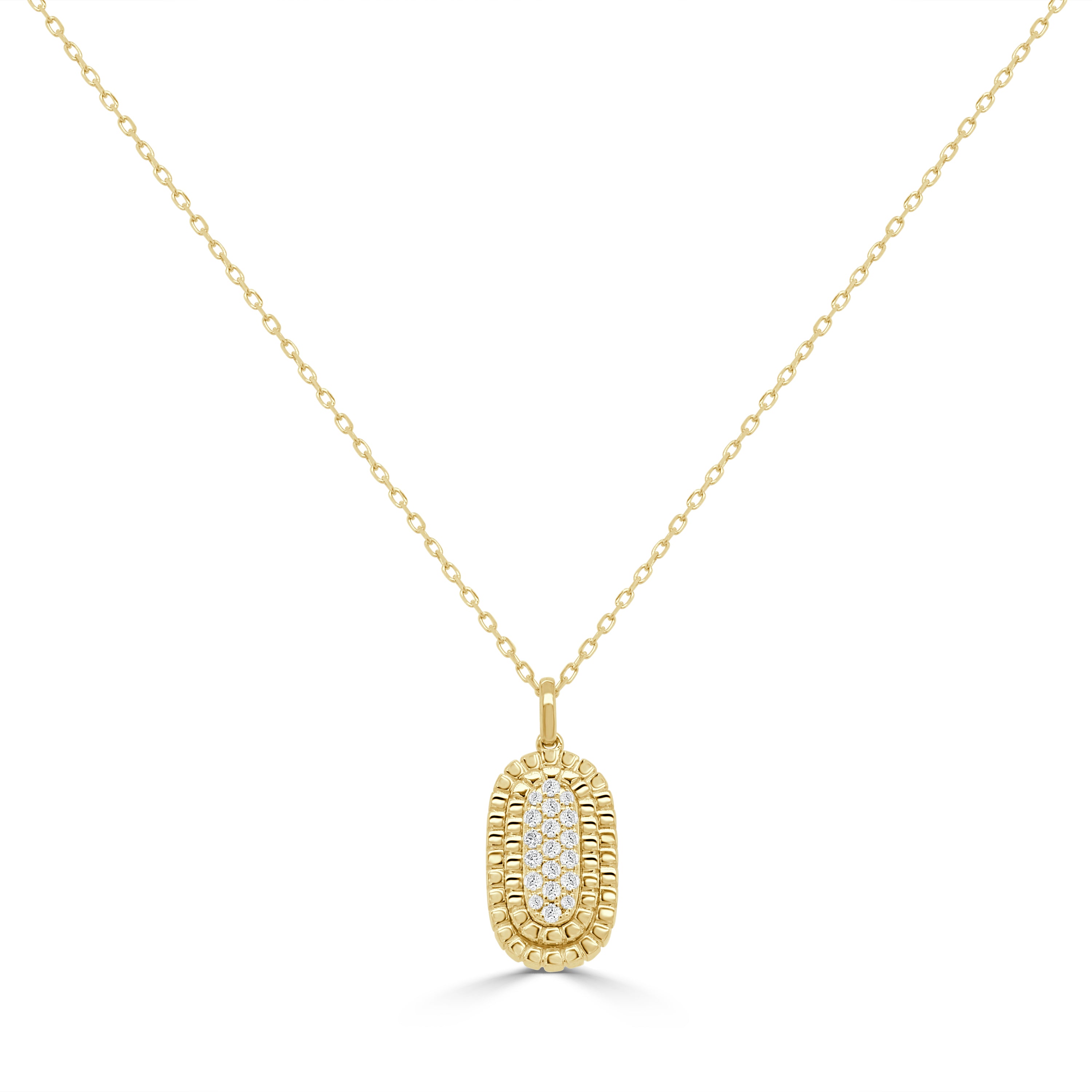 14K Gold Diamond Pendant Necklace - 0.22 CT
