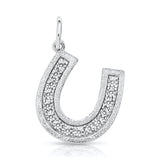 14K Gold Diamond Horseshoe Charm - 0.45 CT