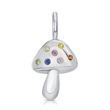 Load image into Gallery viewer, 14k Gold &amp; Multi-Sapphire Mushroom Charm