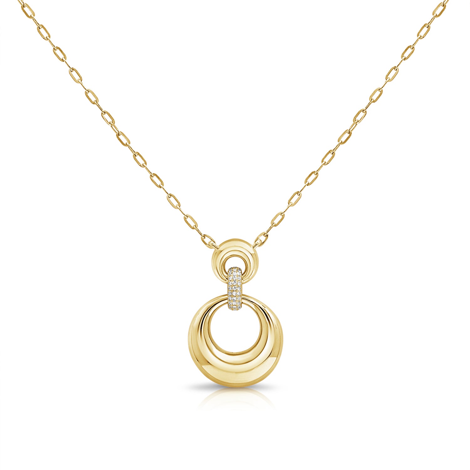 14K Gold Diamond Necklace - 0.09 CT