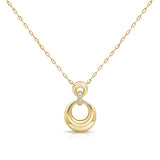14K Gold Diamond Necklace - 0.09 CT