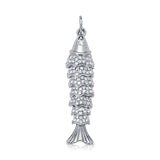 14K Gold Diamond Fish Charm - 0.34 CT