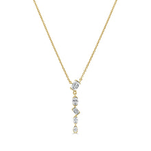 Load image into Gallery viewer, 14K Gold Mixed Fancy Shaped Diamond Necklace