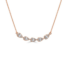 Load image into Gallery viewer, 14k Gold &amp; Baguette Diamond Bar Necklace