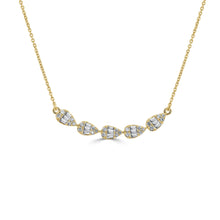Load image into Gallery viewer, 14k Gold &amp; Baguette Diamond Bar Necklace
