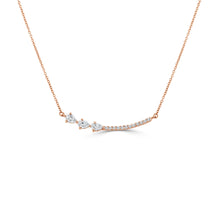 Load image into Gallery viewer, 14K Gold Pear &amp; Round Shaped Diamond Necklace