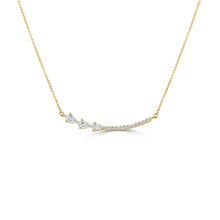 Load image into Gallery viewer, 14K Gold Pear &amp; Round Shaped Diamond Necklace