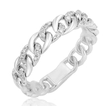 Load image into Gallery viewer, 14k Gold &amp; Diamond Link Chain Ring