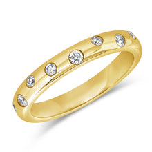 Load image into Gallery viewer, 14k Gold &amp; Floating Diamond Band