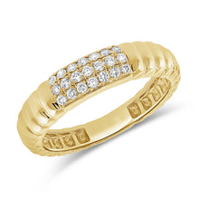Load image into Gallery viewer, 14K Gold &amp; Diamond Beaded Ring