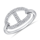 14K Gold Link Band Ring - 0.23 CT