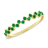 14K Gold Emerald Band- 0.22 CT
