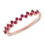 14K Gold Ruby Band - 0.23 CT