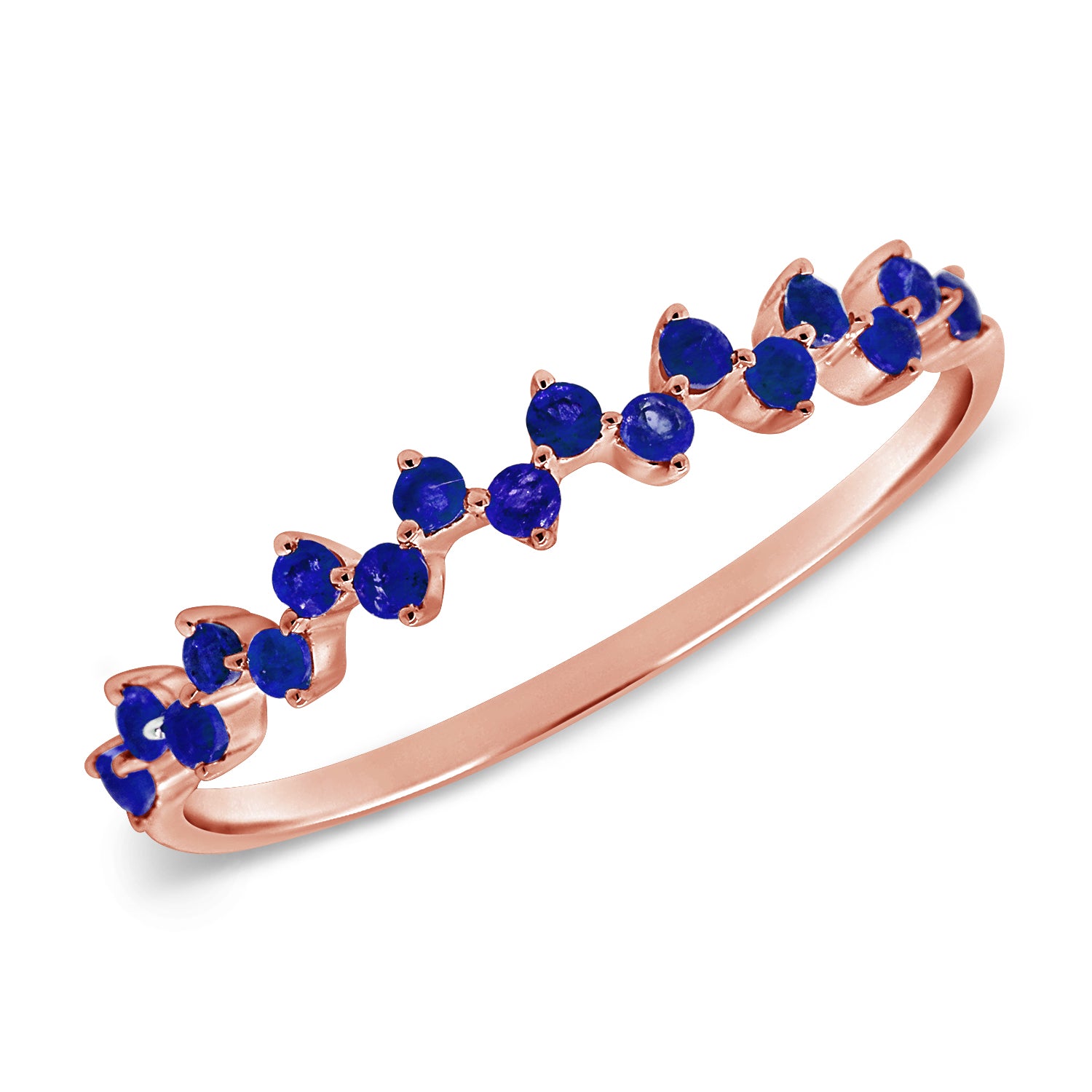 14K Gold Sapphire Band 0.27 CT