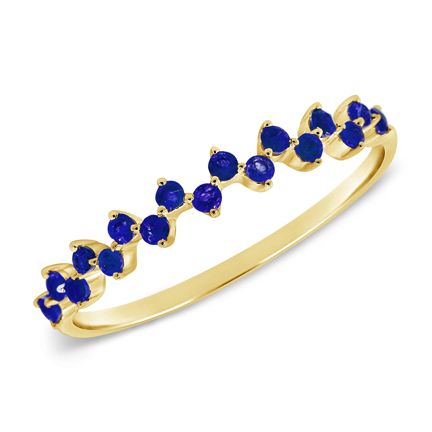 14K Gold Sapphire Band 0.27 CT