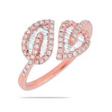 Load image into Gallery viewer, 14K Gold &amp; Diamond Leaf Wrap Ring