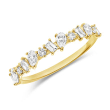 Load image into Gallery viewer, 14k Gold &amp; Fancy-Shape Diamond Stackable Ring