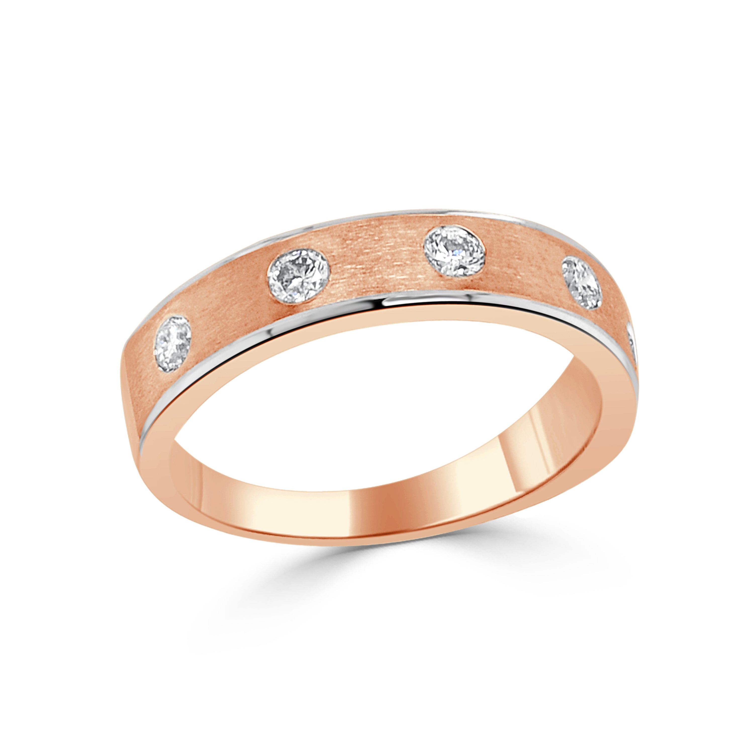 14K Gold Diamond Gypsy Set Band - 0.25 CT