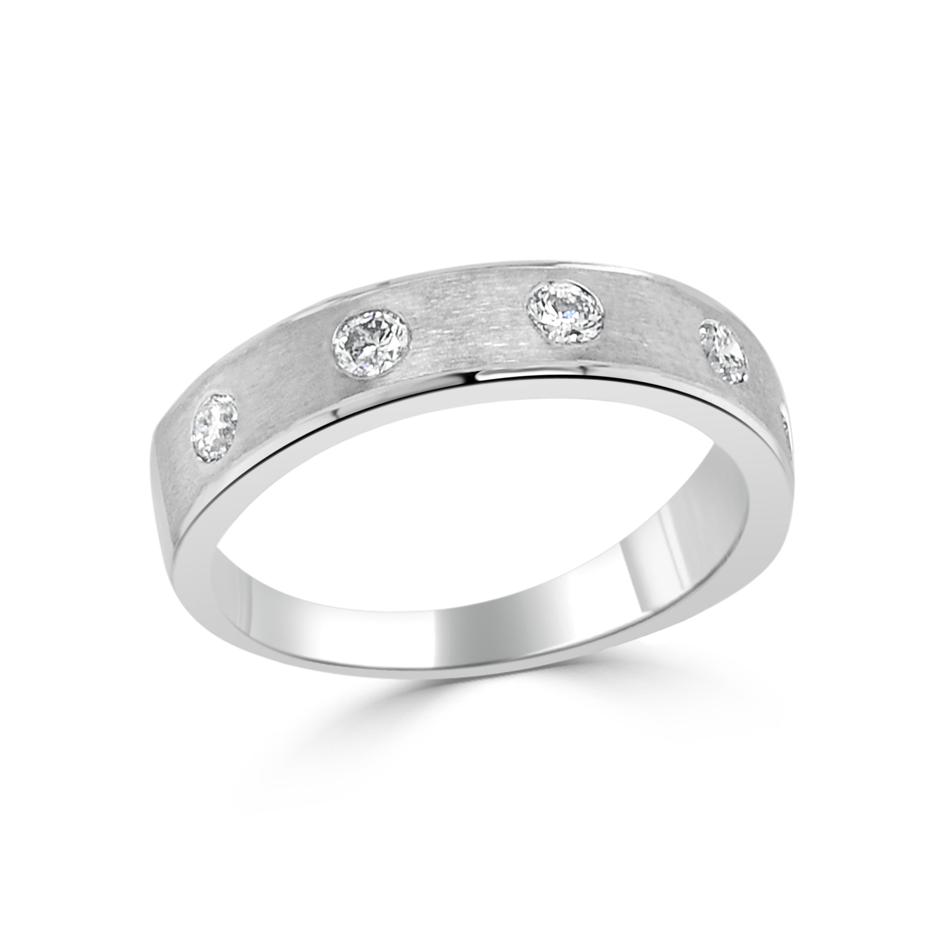 14K Gold Diamond Gypsy Set Band - 0.25 CT