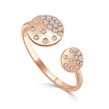 Load image into Gallery viewer, 14K Gold Diamond Sprinkle Circle Ring