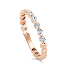 Load image into Gallery viewer, 14K Gold &amp; Round Diamond Stackable Ring