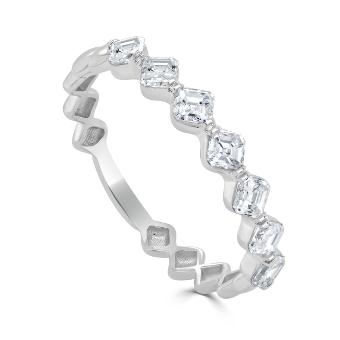 14K Gold & Ascher-Cut Diamond Band