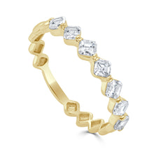 Load image into Gallery viewer, 14K Gold &amp; Ascher-Cut Diamond Band