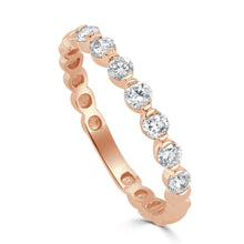 Load image into Gallery viewer, 14K Gold &amp; Round Diamond Band