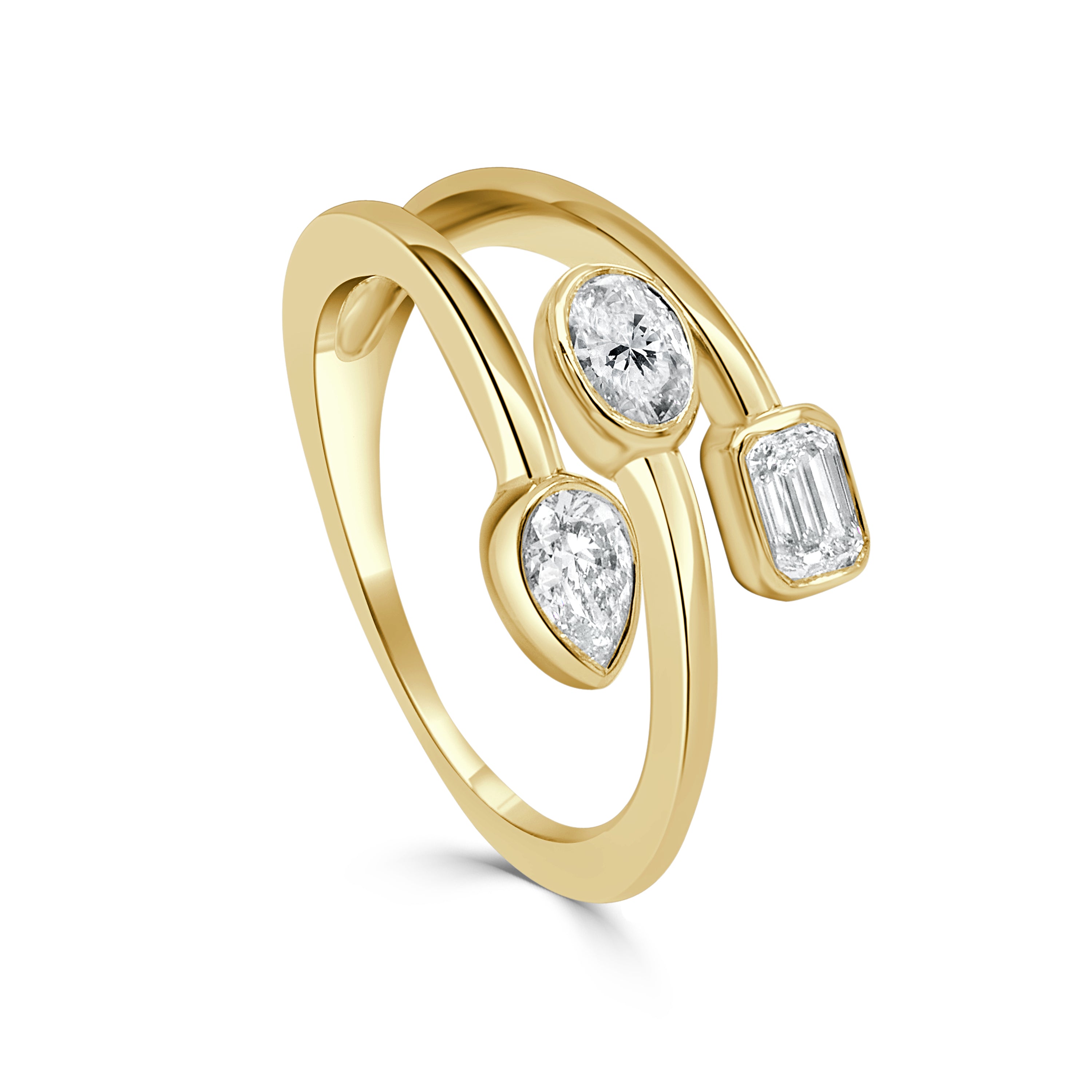 14K Gold Mix Shape Diamond Ring - 0.63ct – Sabrina Design